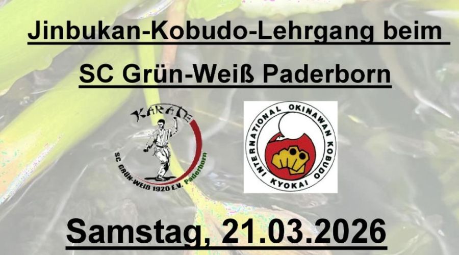 Kobudo Lehrgang am 21. März